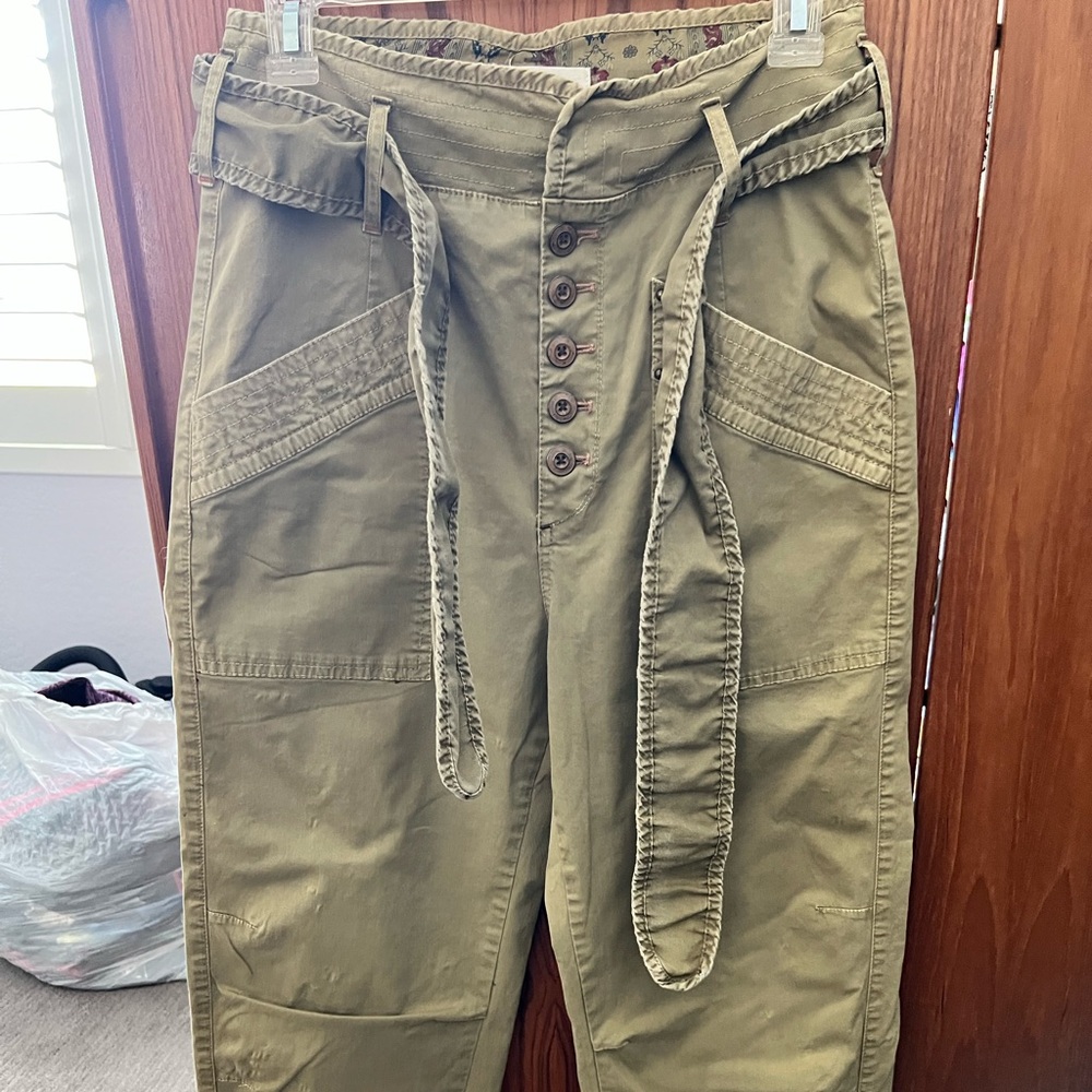 Anthropologie Olive Straight Leg Pants